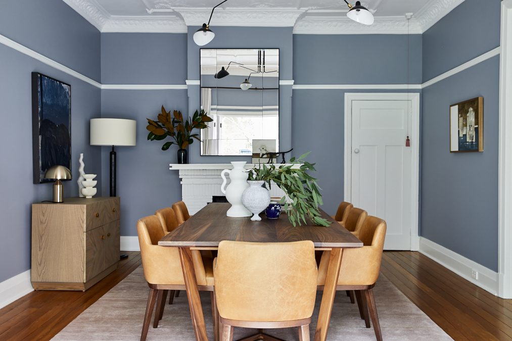 A dining room in a heritage home on Sydney's North Shore with interior design and decoration by Alex Gourlay of Vellum Interiors